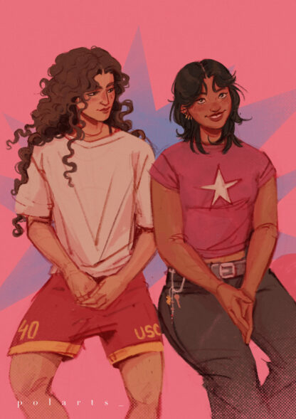 Postal de Laila y Cat por Polarts